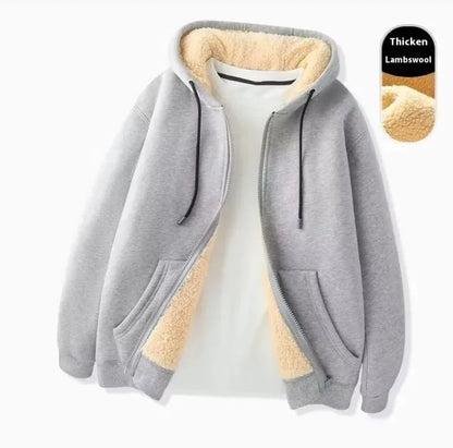 Lamb Wool Zipper Hoodie