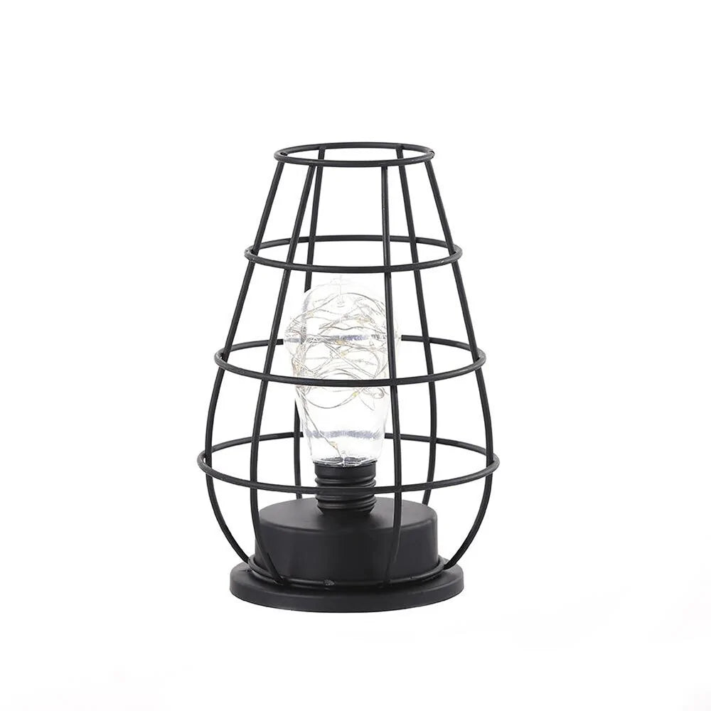 LED Retro Bulb Iron Table Night Light